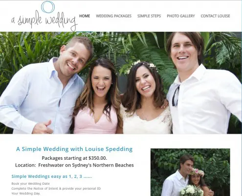 Website Design - A Simple Wedding