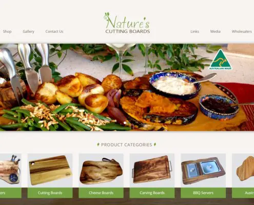 Website Design - Nature's Cutting Boards