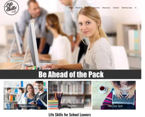 Website Design - Life Skills for School Leavers