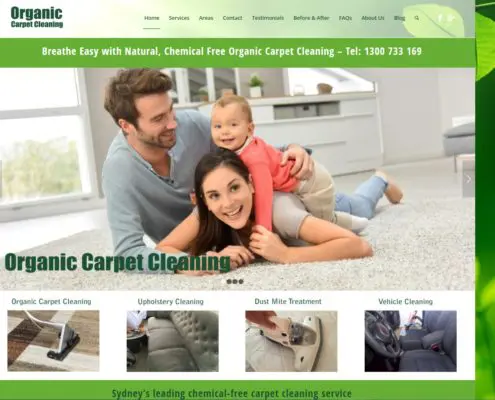 Website Design - Organic Carpet Cleaning