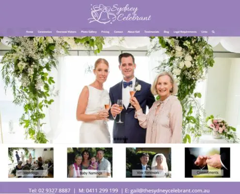 Website Design - The Sydney Celebrant