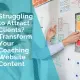 Transform your coaching website content