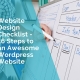 website design checklist - 16 steps to wordpress website